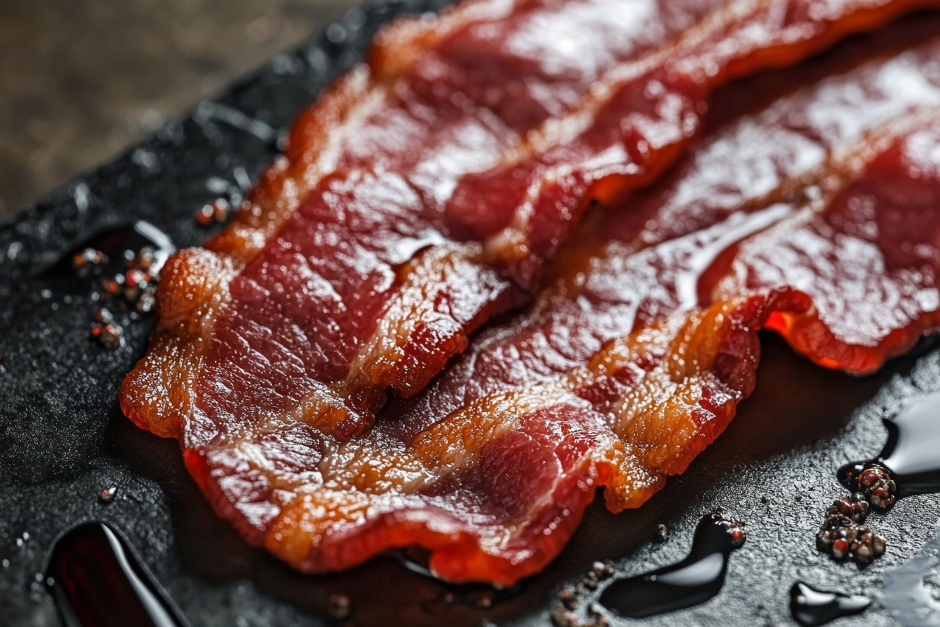 how many calories are in beef bacon