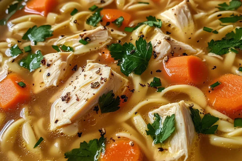 Vegetarian Chicken Noodle Soup