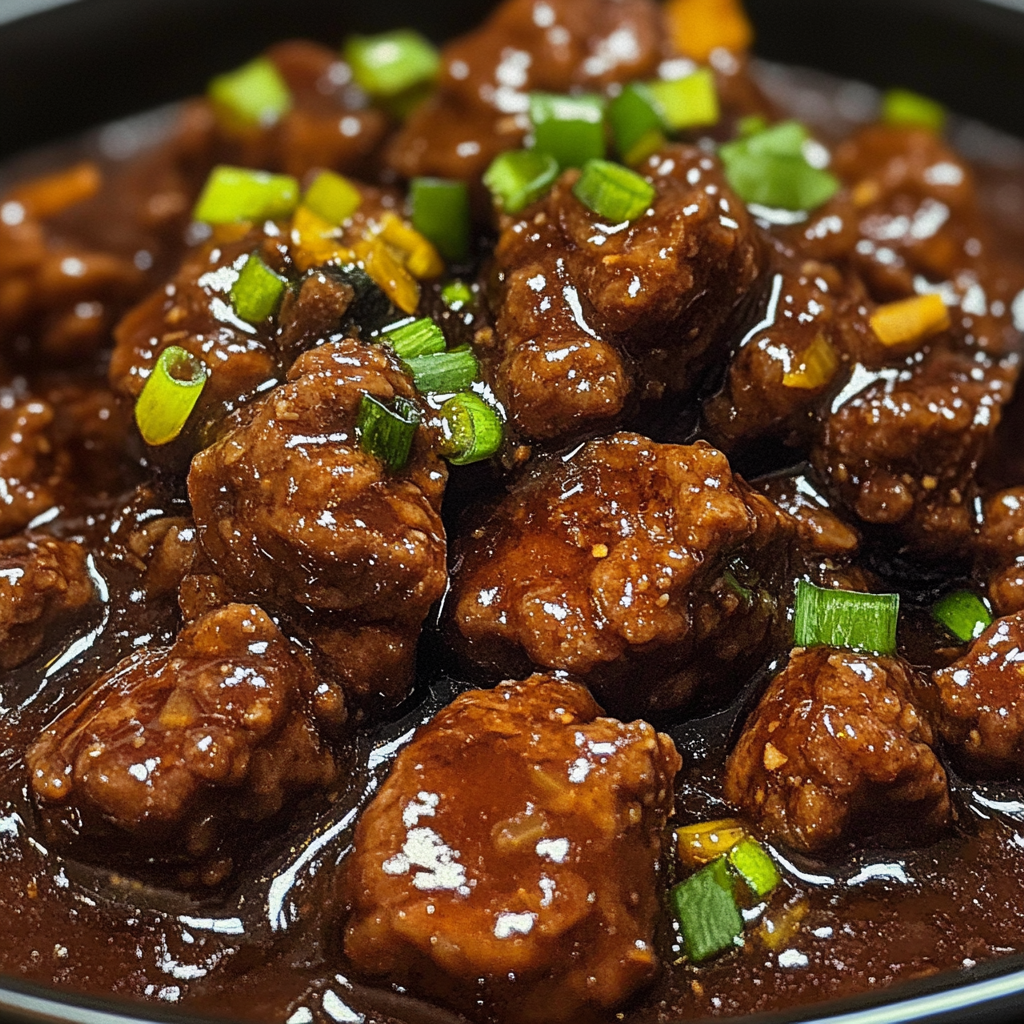 Beef in black bean sauce served over jasmine rice in a white bowl.